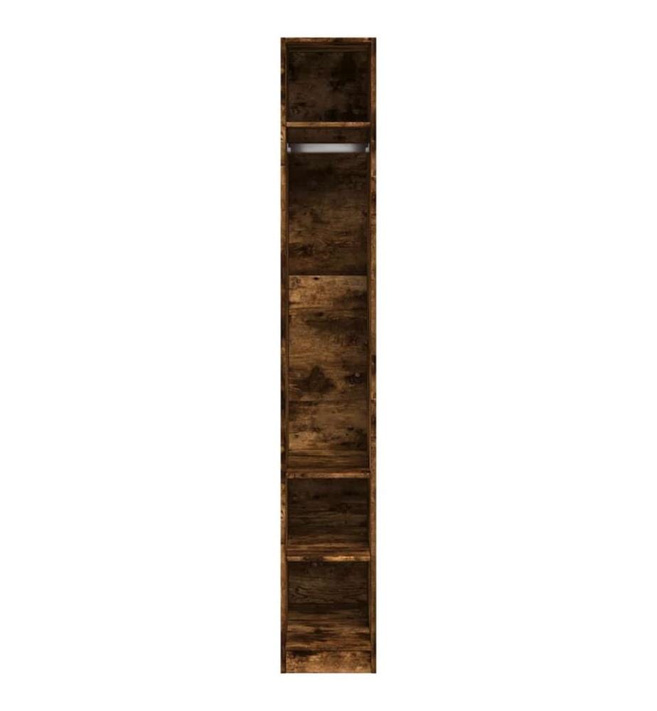 Kleiderschrank Räuchereiche 30x50x200 cm Holzwerkstoff