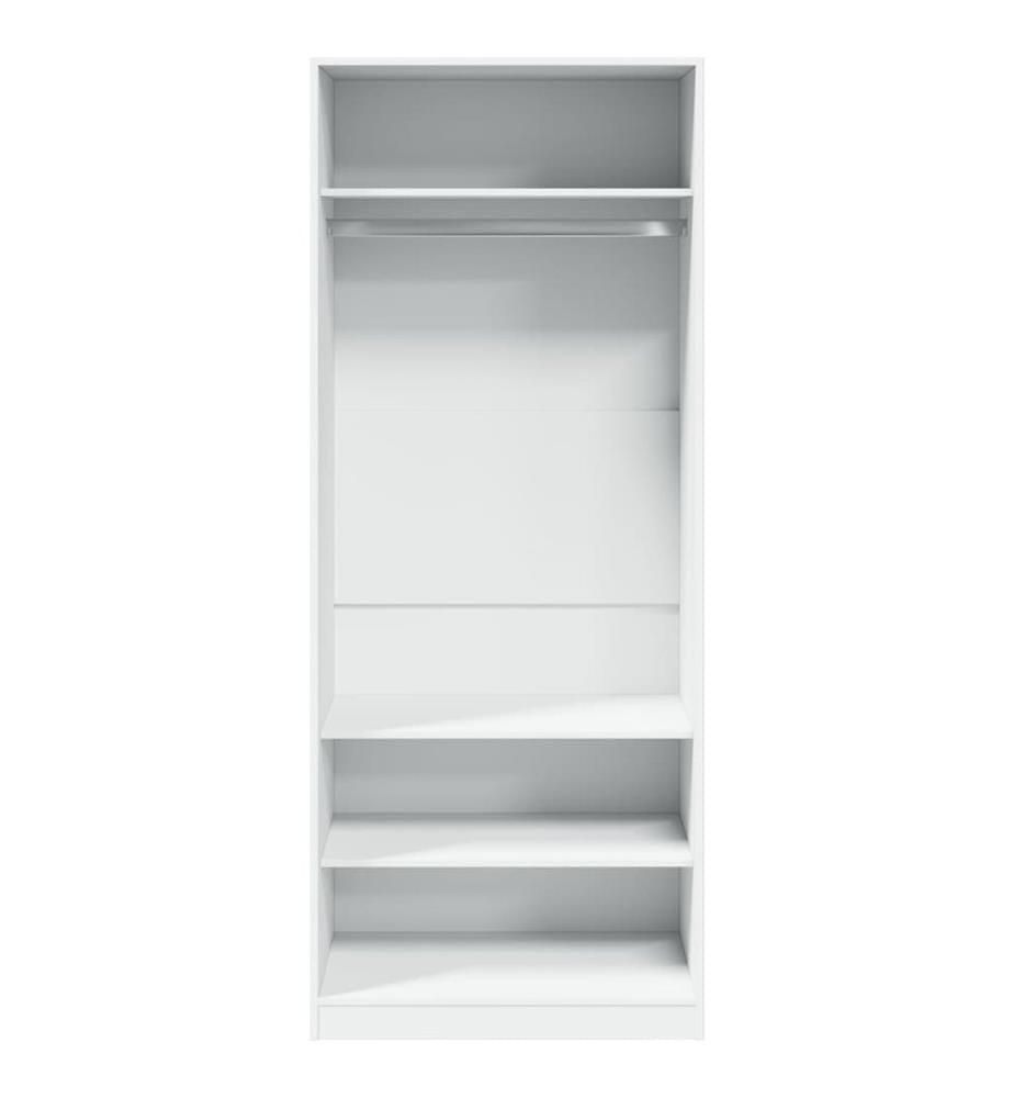 Garde-robe blanc 80x50x200 cm bois d'ingénierie