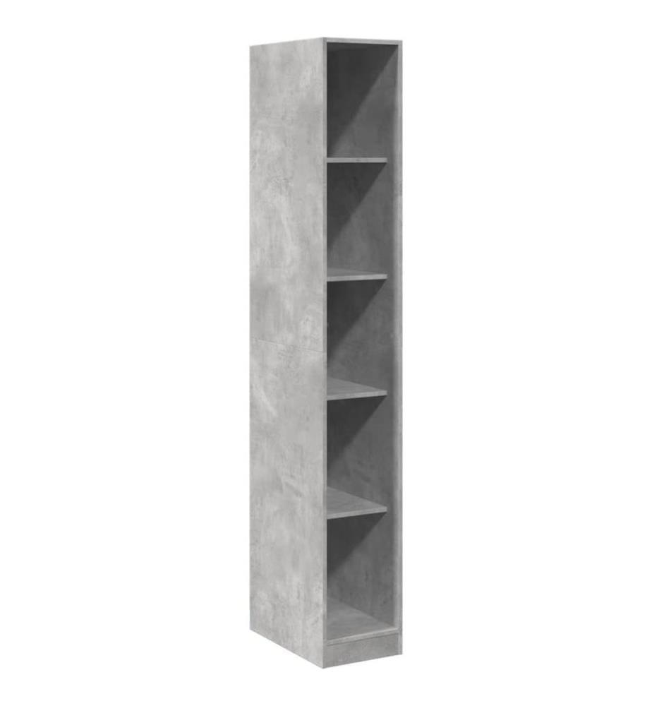 Kleiderschrank Betongrau 30x50x200 cm Holzwerkstoff