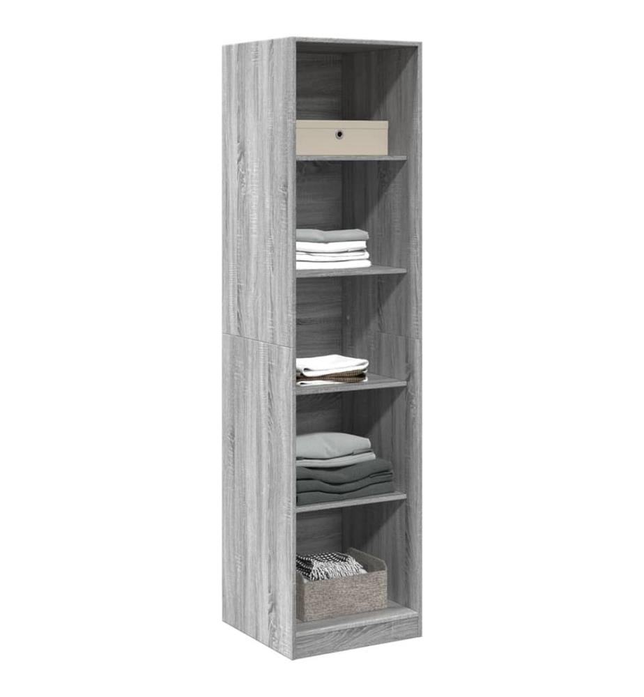 Kleiderschrank Grau Sonoma 50x50x200 cm Holzwerkstoff