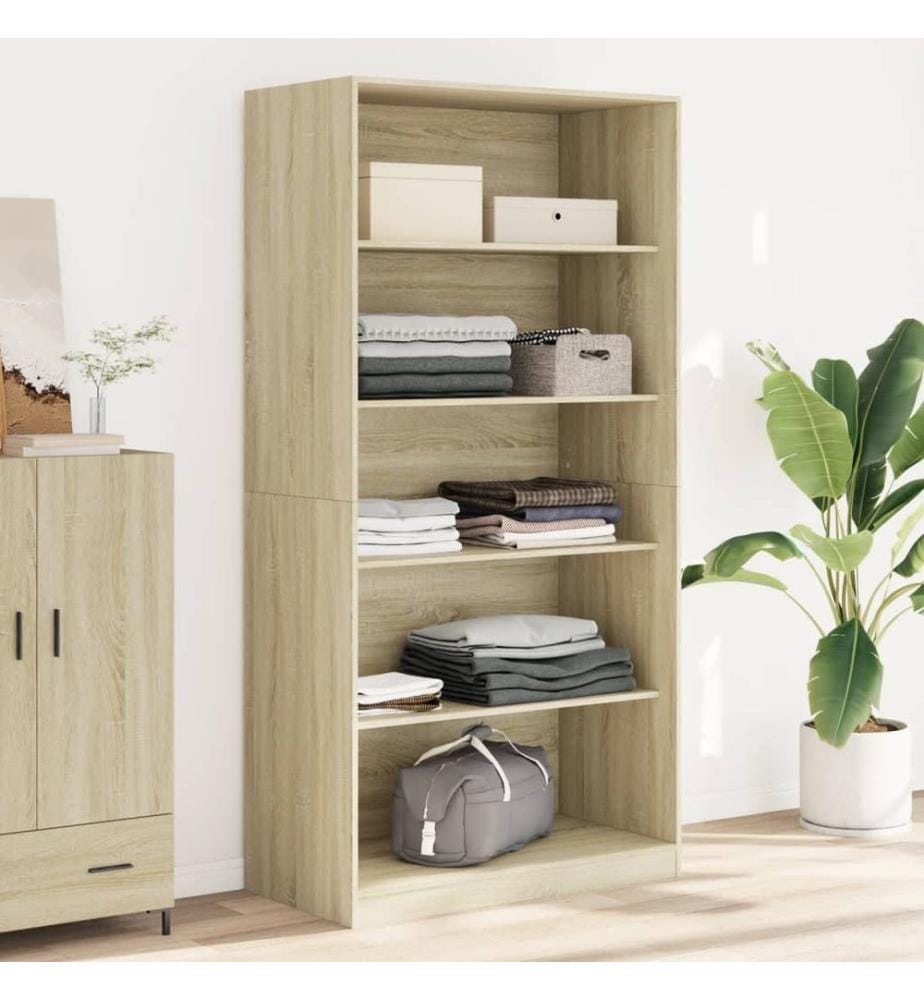 Kleiderschrank Sonoma-Eiche 100x50x200 cm Holzwerkstoff