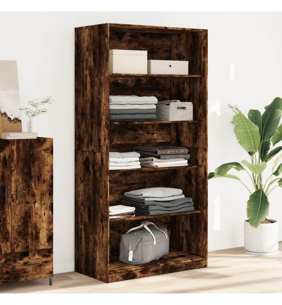 Kleiderschrank Räuchereiche 100x50x200 cm Holzwerkstoff