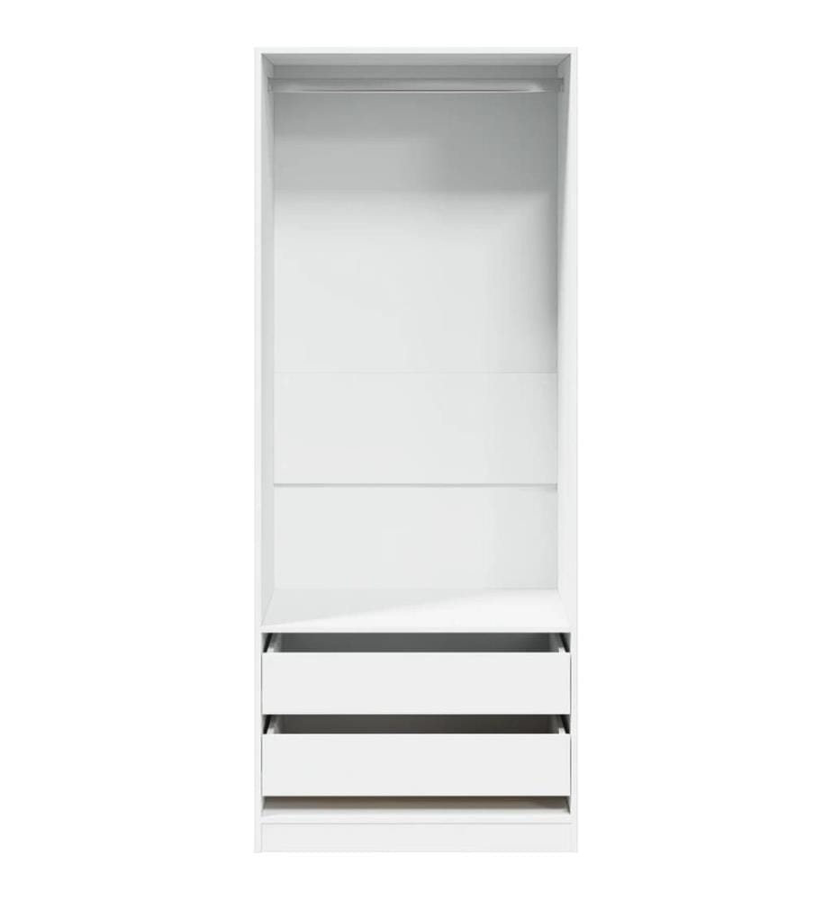 Garde-robe blanc 80x50x200 cm bois d'ingénierie
