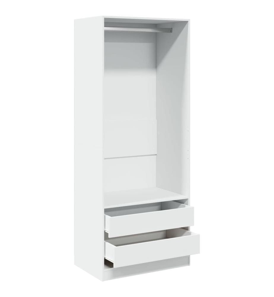 Garde-robe blanc 80x50x200 cm bois d'ingénierie