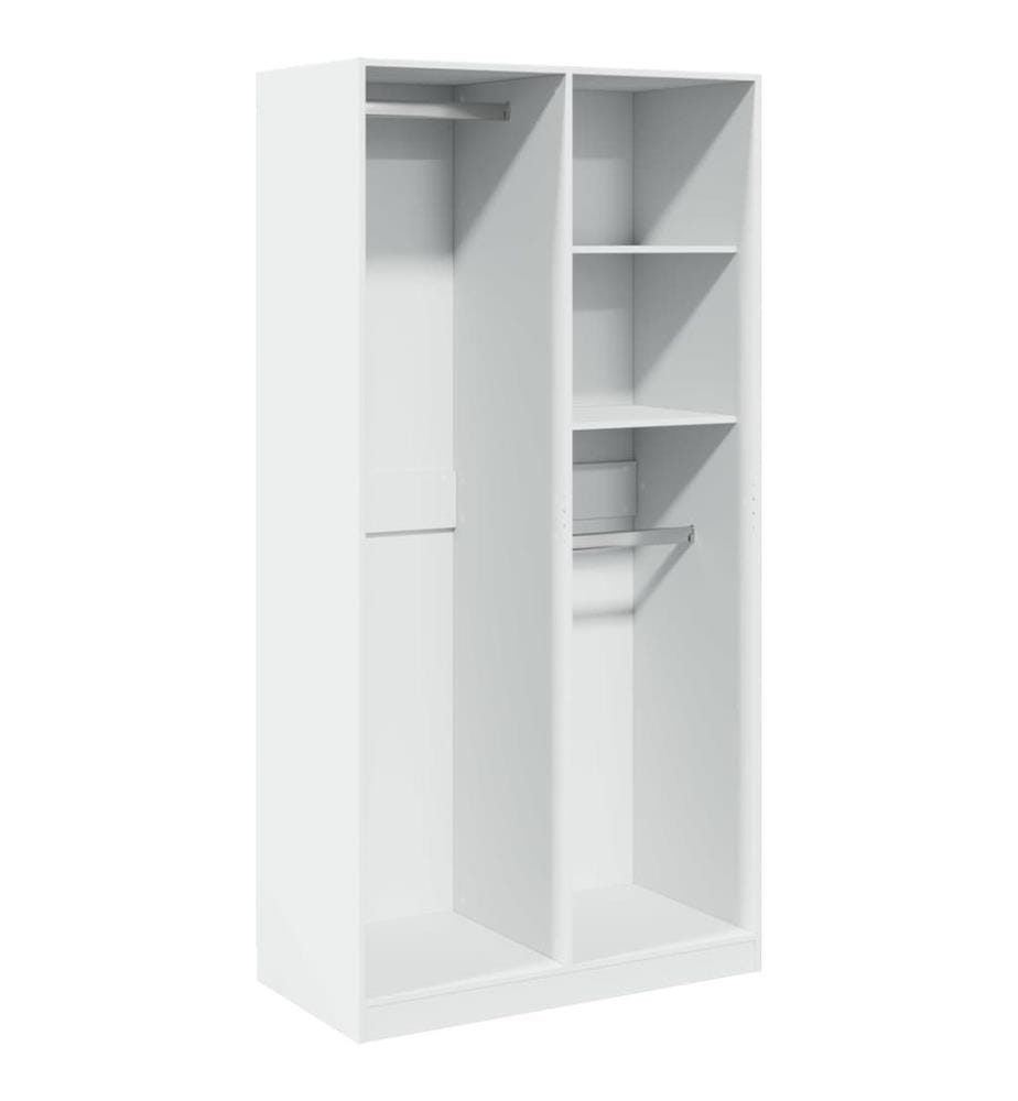 Kleiderschrank Weiss 100x50x200 cm Holzwerkstoff