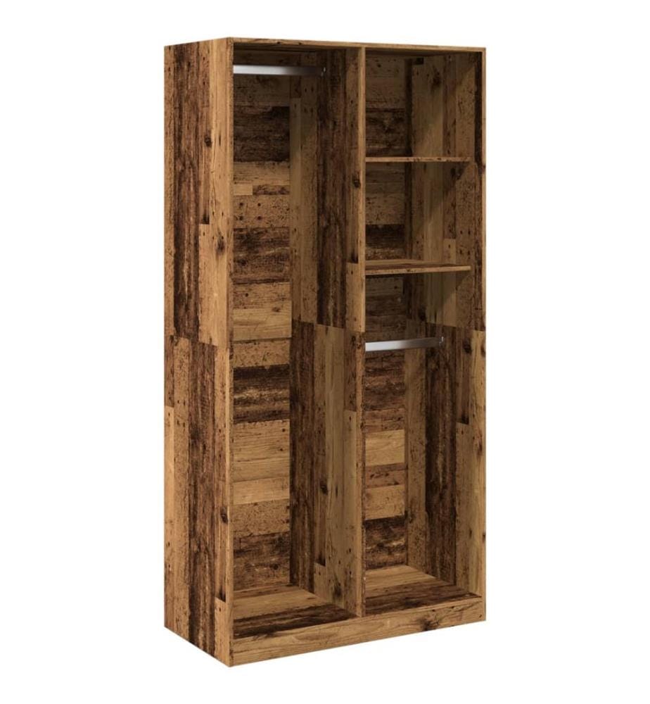 Kleiderschrank Altholz-Optik 100x50x200 cm Holzwerkstoff