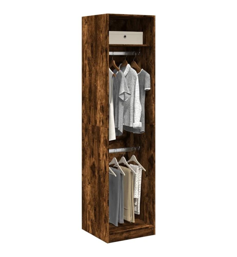Kleiderschrank Räuchereiche 50x50x200 cm Holzwerkstoff