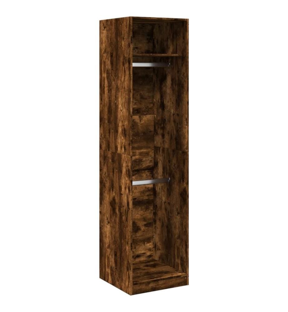 Kleiderschrank Räuchereiche 50x50x200 cm Holzwerkstoff