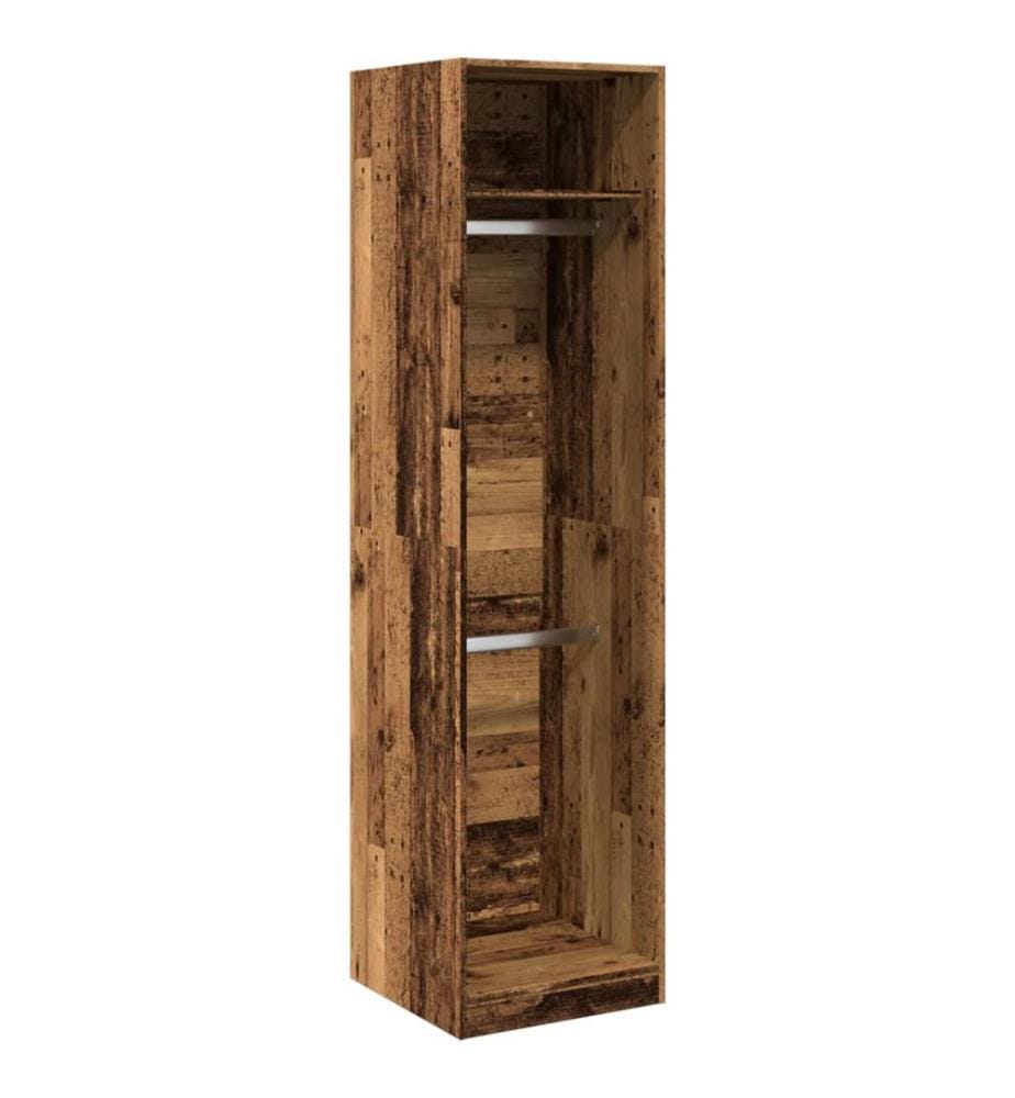 Kleiderschrank Altholz-Optik 50x50x200 cm Holzwerkstoff