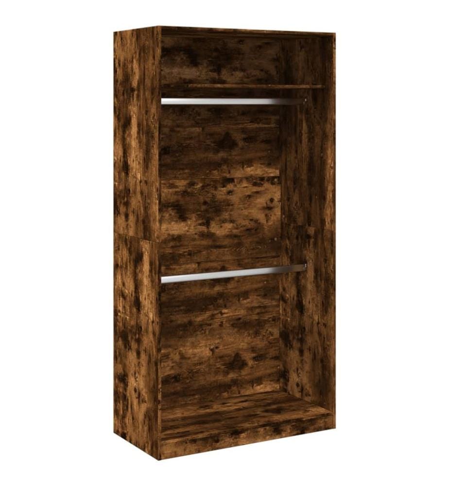 Kleiderschrank Räuchereiche 100x50x200 cm Holzwerkstoff