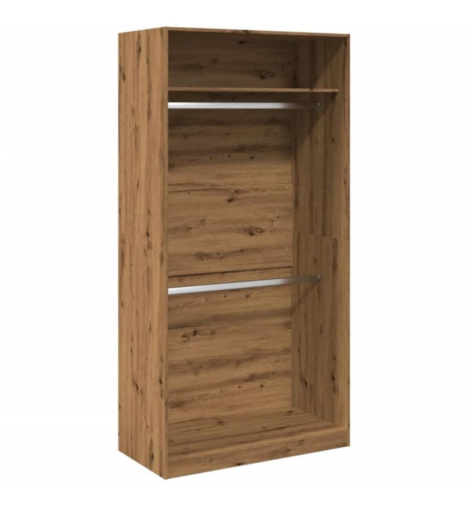 Kleiderschrank Artisan-Eiche 100x50x200 cm Holzwerkstoff