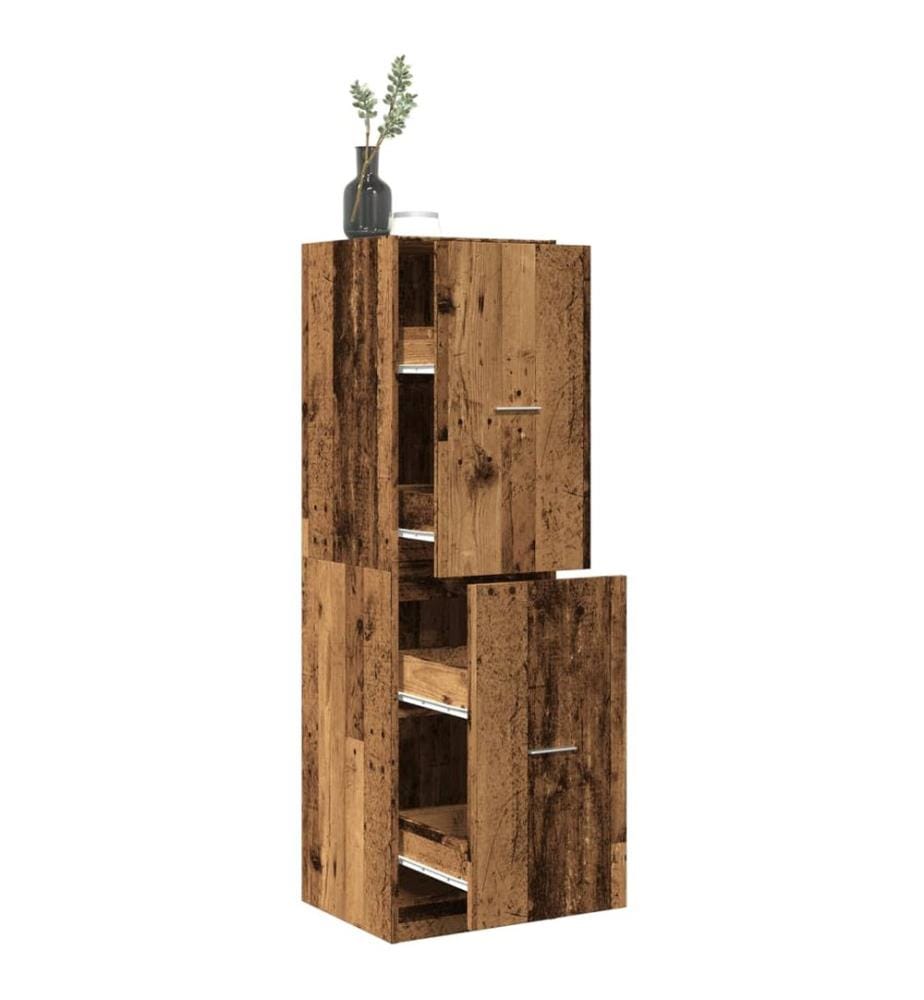 Apothekerschrank Altholz-Optik 40x41x144,5 cm Holzwerkstoff