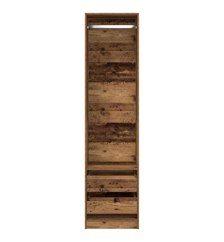 Kleiderschrank Altholz-Optik 50x50x200 cm Holzwerkstoff
