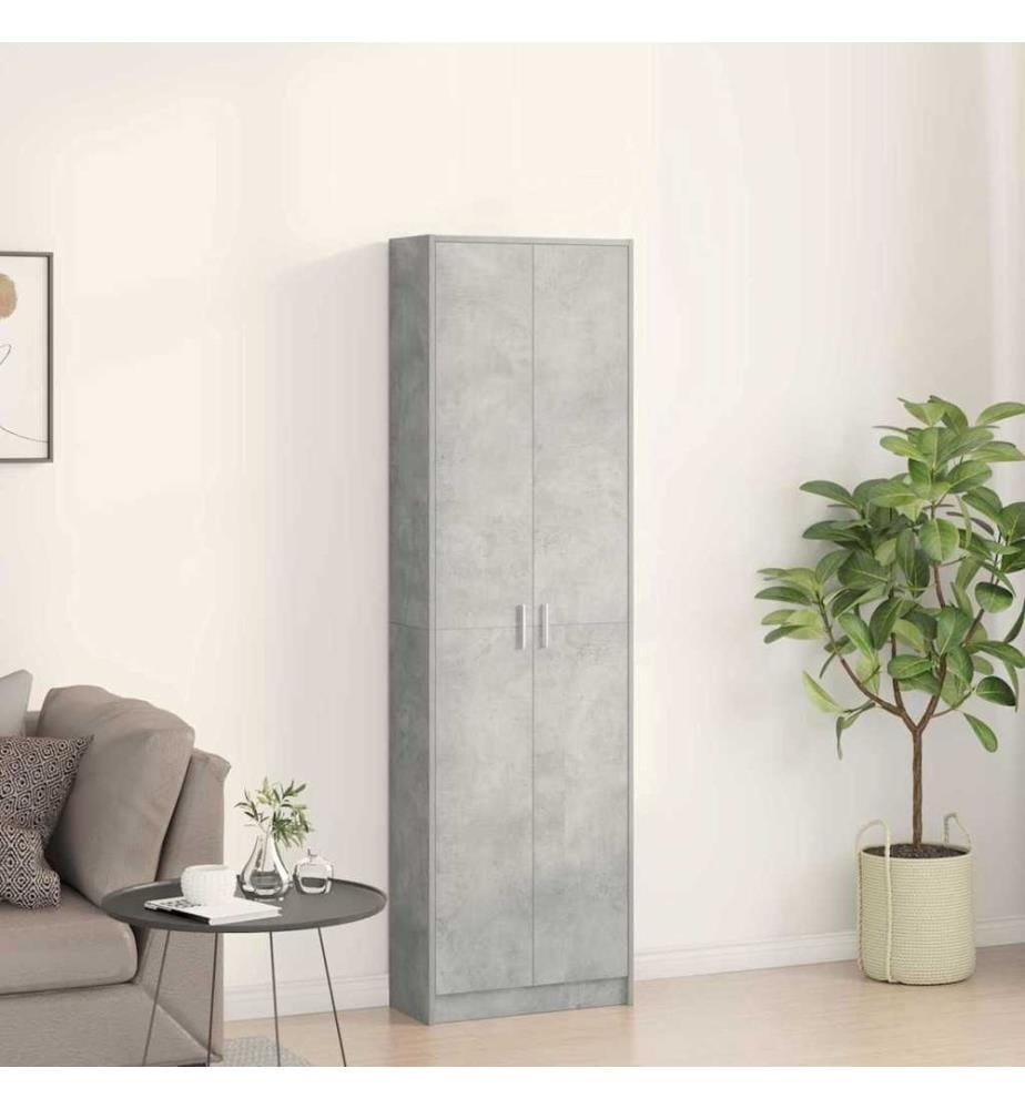 Armoire Gris béton 55 x 25 x 189 cm Bois d'ingénierie
