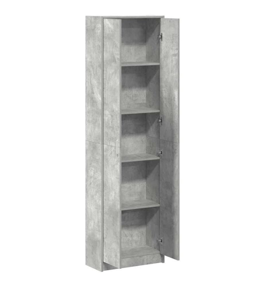 Armoire Gris béton 55 x 25 x 189 cm Bois d'ingénierie