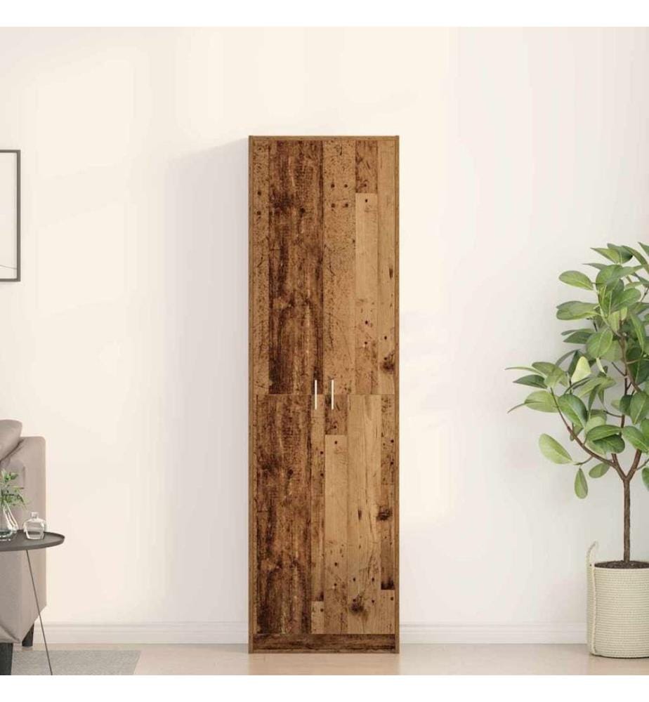 Kleiderschrank mit Regal Altholz 55 x 25 x 189 cm Holzwerkstoff