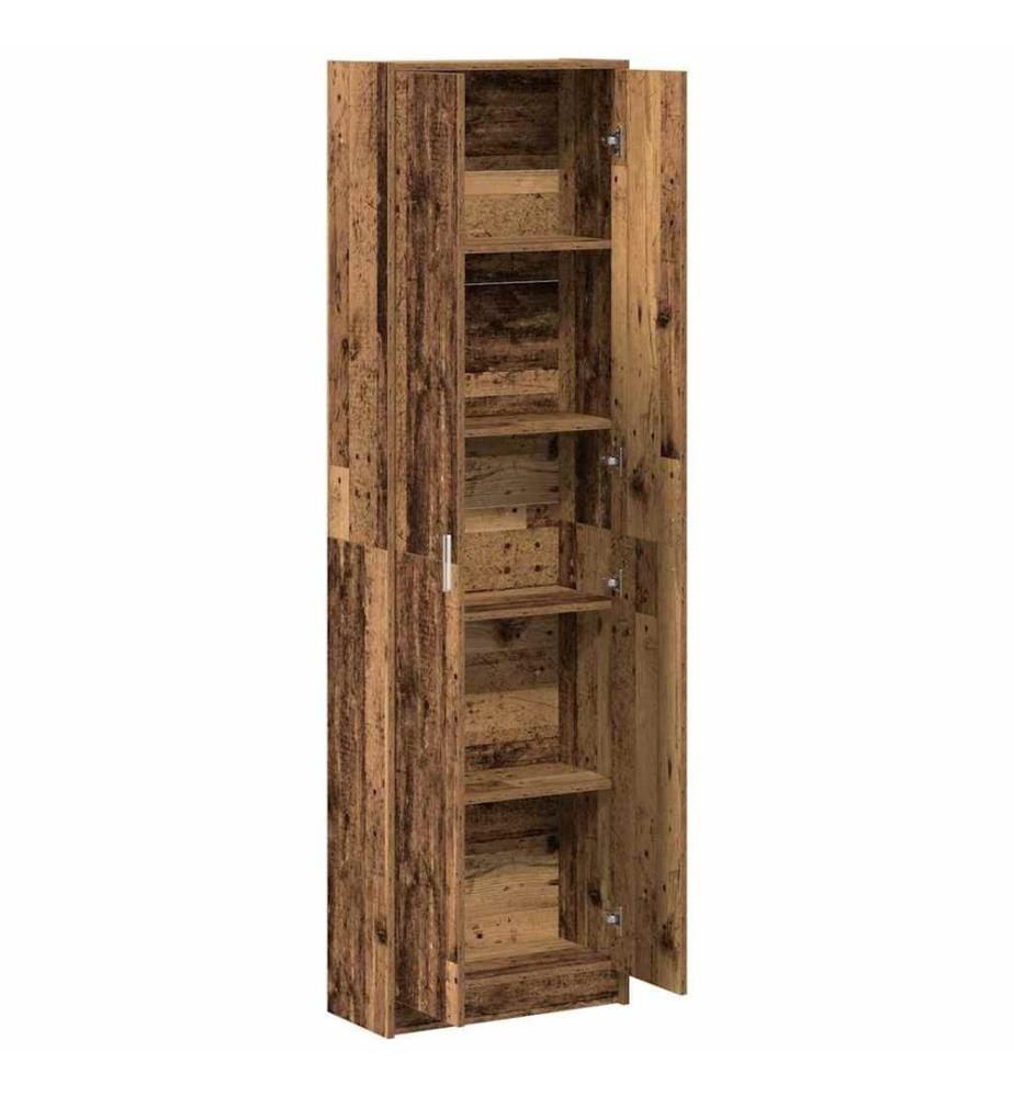 Kleiderschrank mit Regal Altholz 55 x 25 x 189 cm Holzwerkstoff