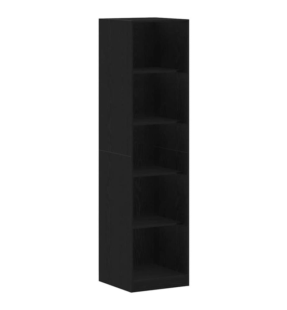 Kleiderschrank mit Regal Schwarz Eichen-Optik 50 x 50 x 200 cm