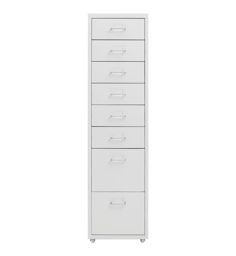 Classeur mobile Gris 28x41x109 cm Métal