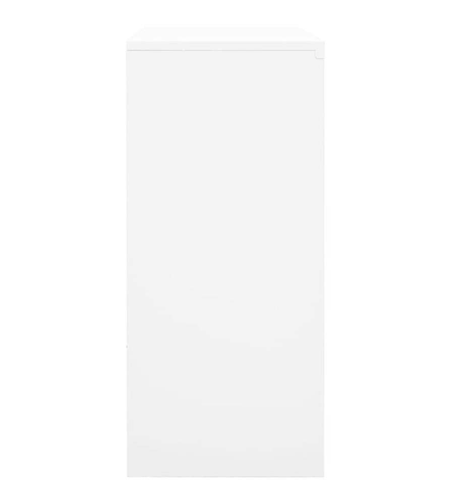 Büroschrank mit Schiebetür Weiss 90x40x90 cm Stahl
