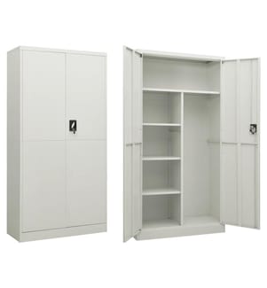Schliessfachschrank Hellgrau 90x40x180 cm Stahl