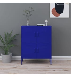 Lagerschrank Marineblau 80x35x101,5 cm Stahl
