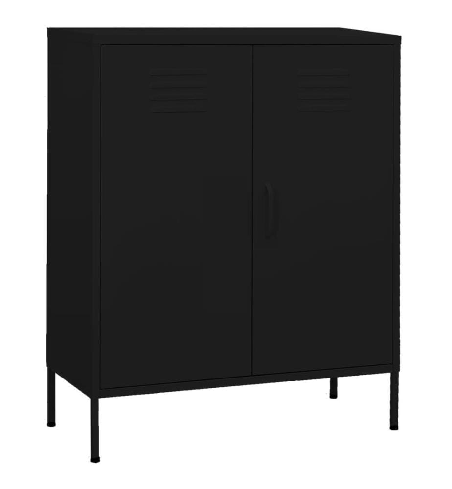 Lagerschrank Schwarz 80x35x101,5 cm Stahl