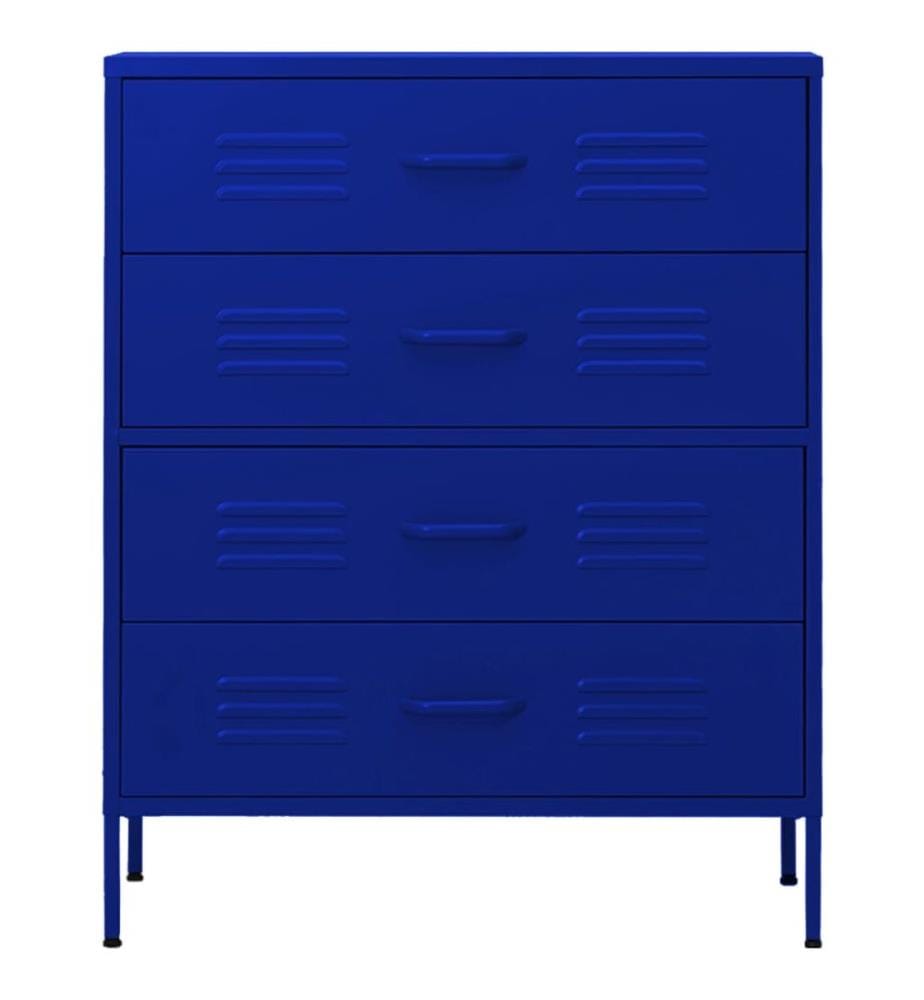 Kommode Marineblau 80x35x101,5 cm Stahl