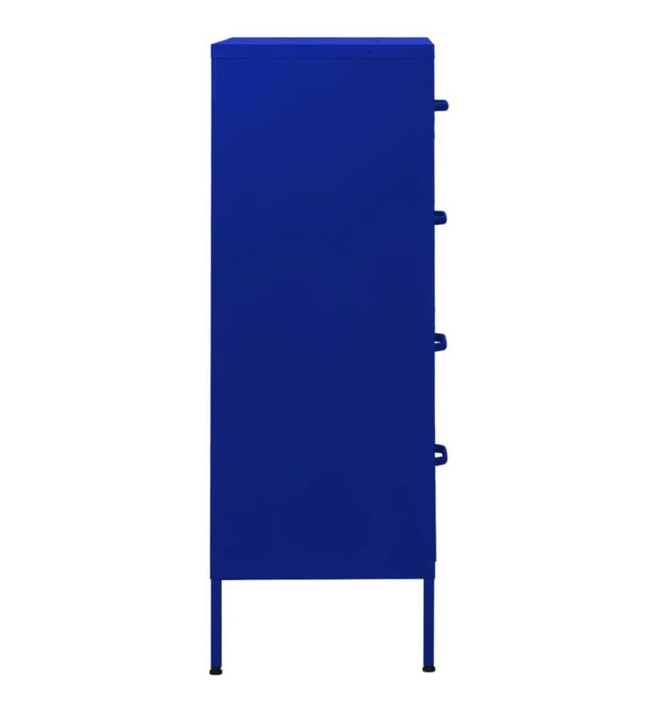 Kommode Marineblau 80x35x101,5 cm Stahl