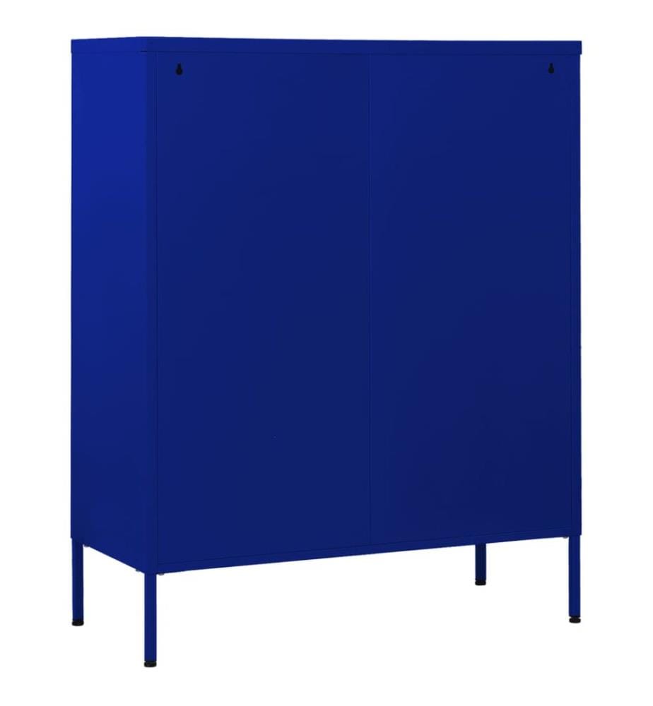 Kommode Marineblau 80x35x101,5 cm Stahl