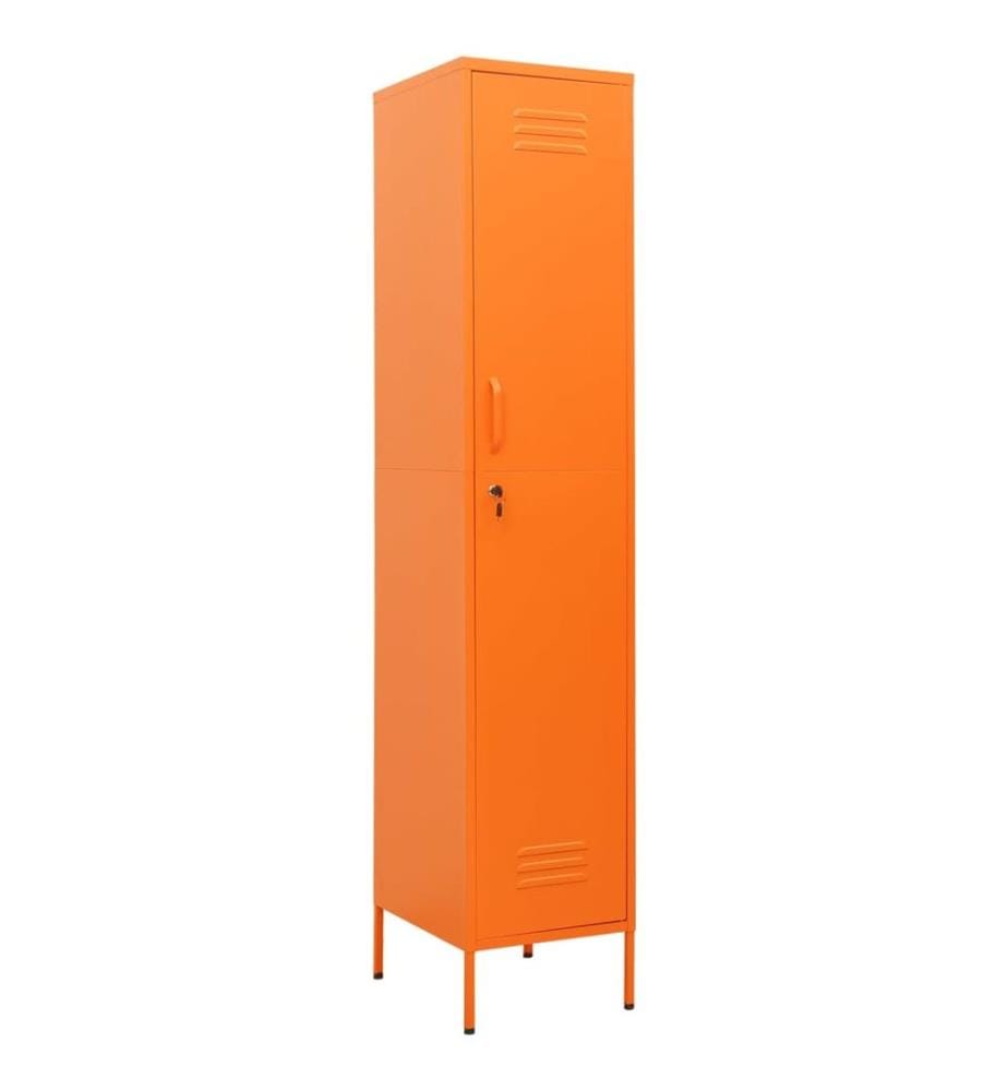 Armoire à casiers Orange 35x46x180 cm Acier