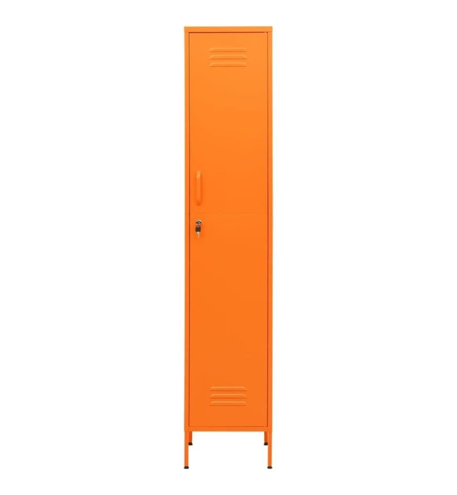 Armoire à casiers Orange 35x46x180 cm Acier