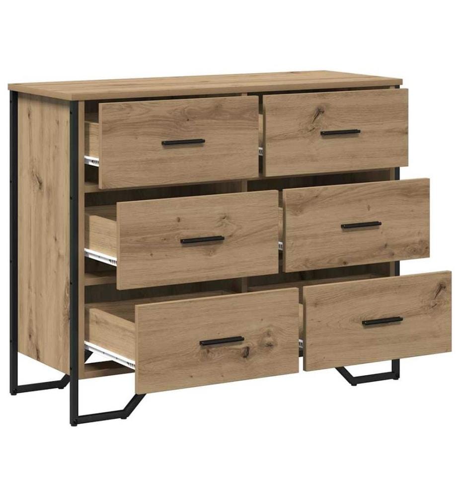 Kommode mit Schubladen 2 pcs Artisan-Eiche 91 x 35,5 x 74,5 cm