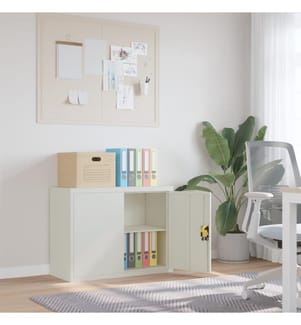 Aktenschrank Hellgrau 90x40x70 cm Stahl