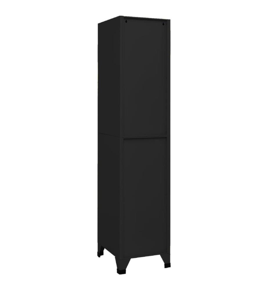 Armoire à casiers Noir 38x45x180 cm Acier