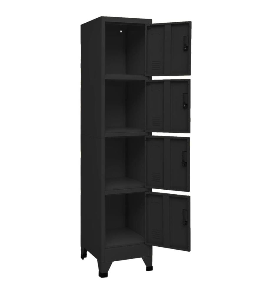 Armoire à casiers Noir 38x45x180 cm Acier