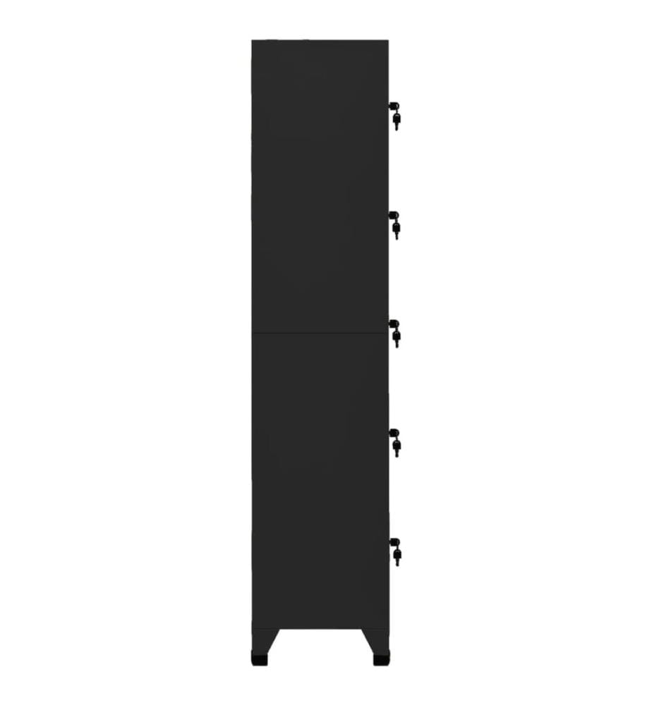 Armoire à casiers Noir 38x40x180 cm Acier