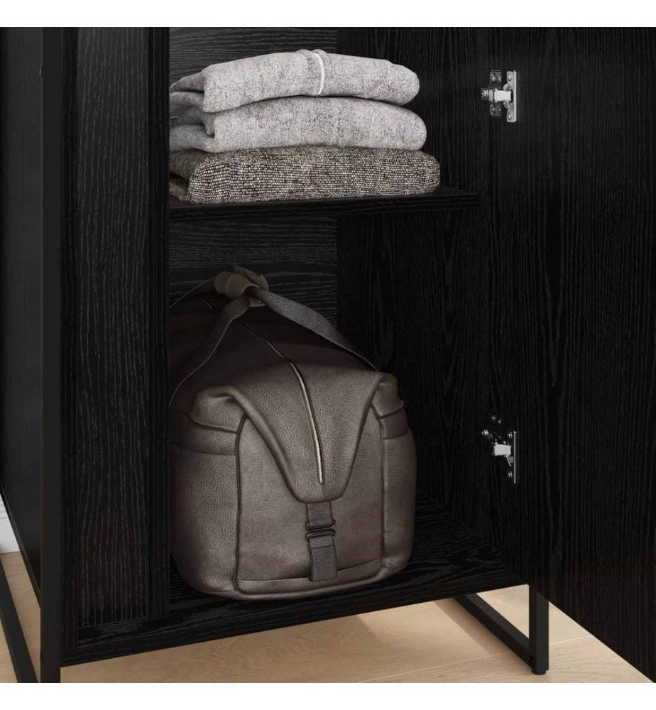 Garde-robe 2 pcs Chêne noir 50 x 50 x 200 cm Bois d'ingénierie