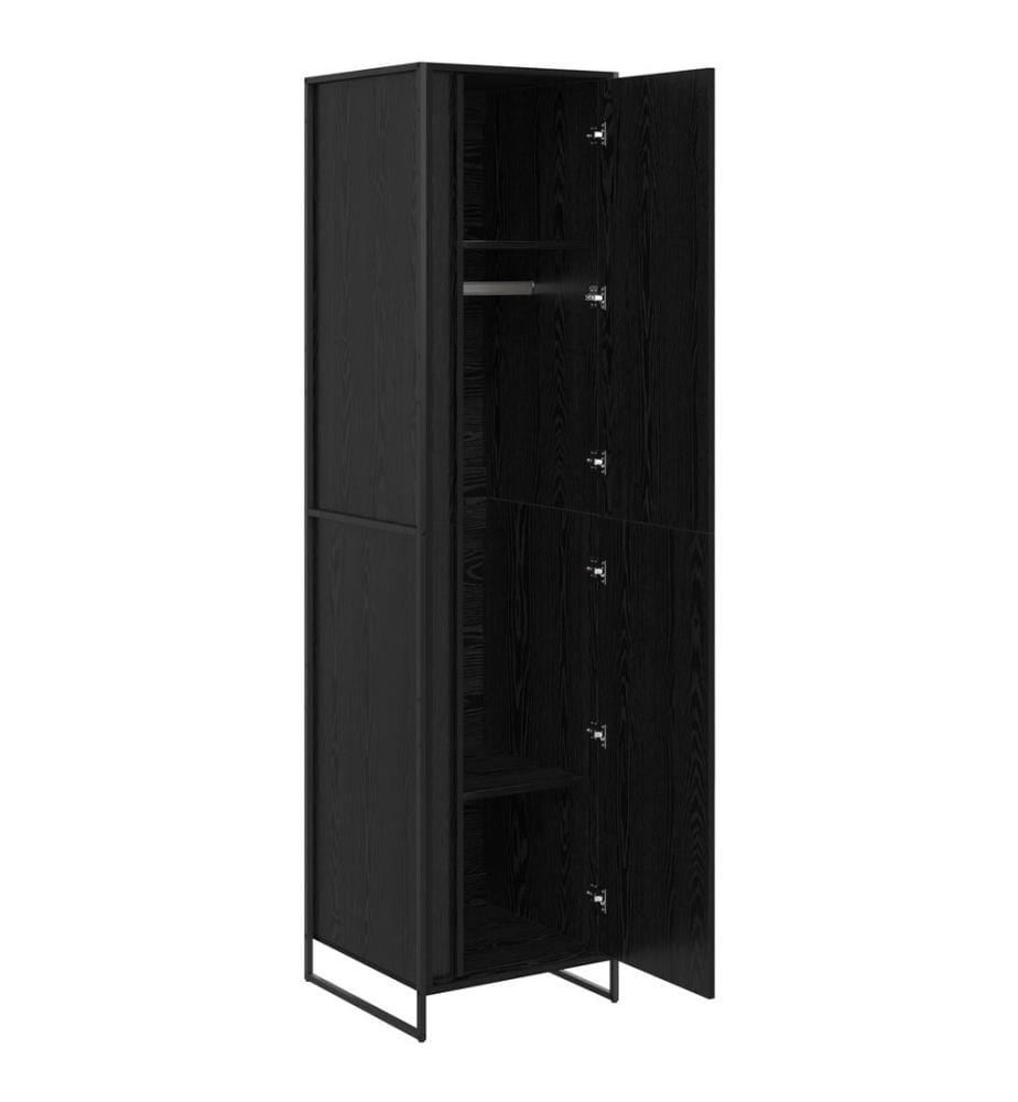 Garde-robe 2 pcs Chêne noir 50 x 50 x 200 cm Bois d'ingénierie
