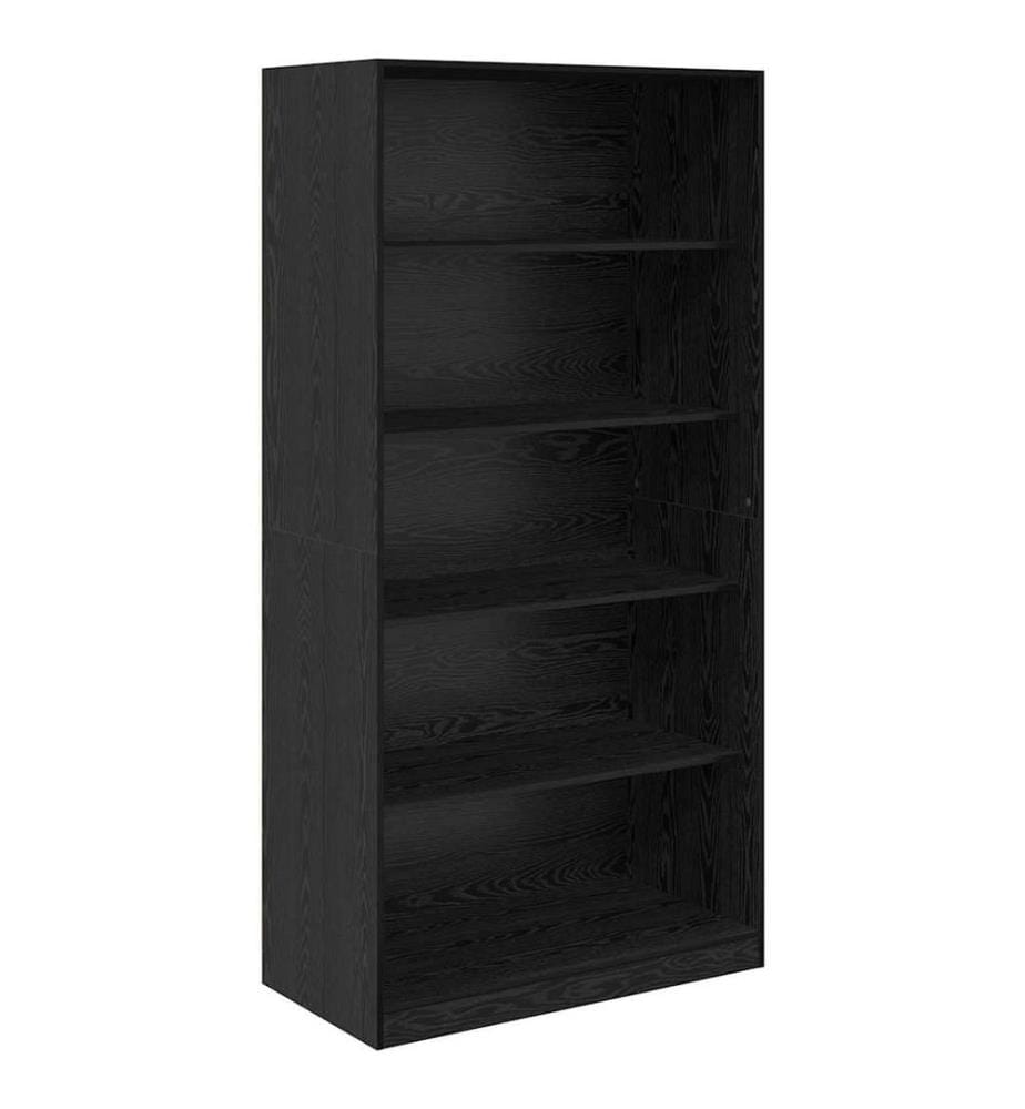Kleiderschrank mit Regal Schwarz Eichen-Optik 100 x 50 x 200 cm