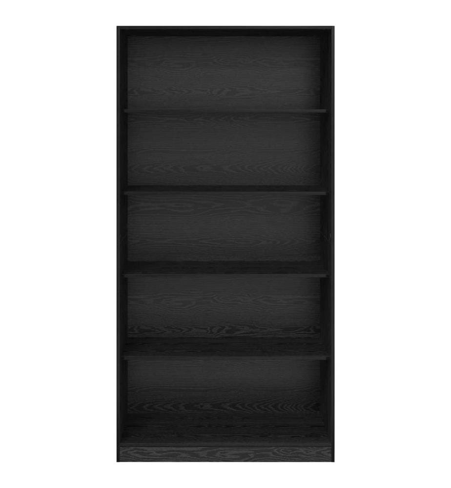 Kleiderschrank mit Regal Schwarz Eichen-Optik 100 x 50 x 200 cm