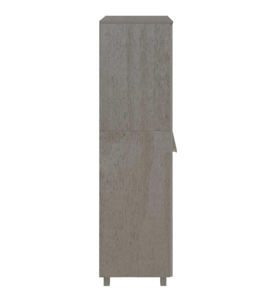 Garde-robe HAMAR Gris clair 89x50x180 cm Bois massif de pin