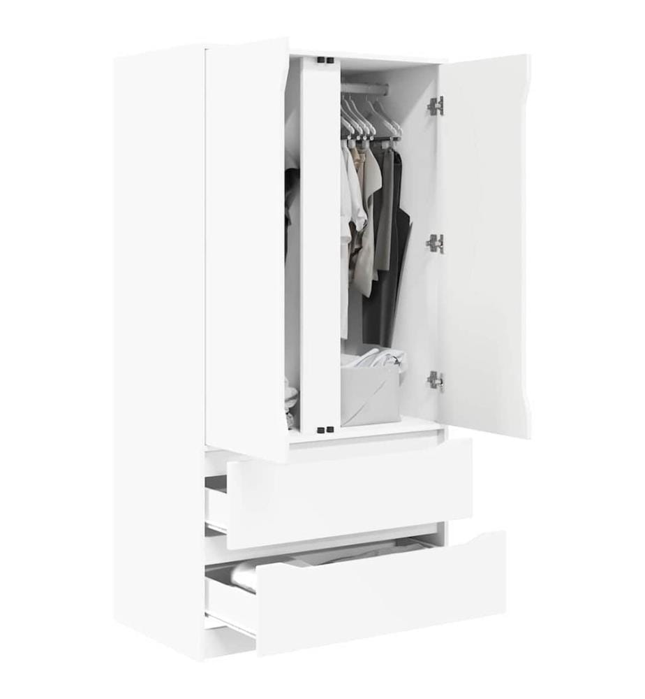 Kleiderschrank mit Tür Weiss 79,5 x 49 x 156 cm Holzwerkstoff