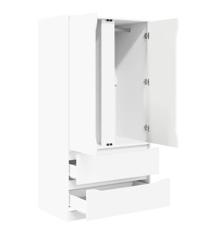 Kleiderschrank mit Tür Weiss 79,5 x 49 x 156 cm Holzwerkstoff