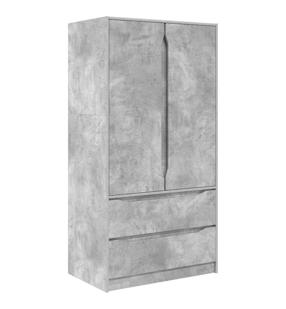 Armoire Gris Béton 79,5 x 49 x 156 cm Bois d'ingénierie