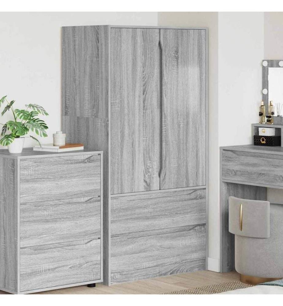 Armoire Gris Sonoma 79,5 x 49 x 156 cm Bois d'ingénierie