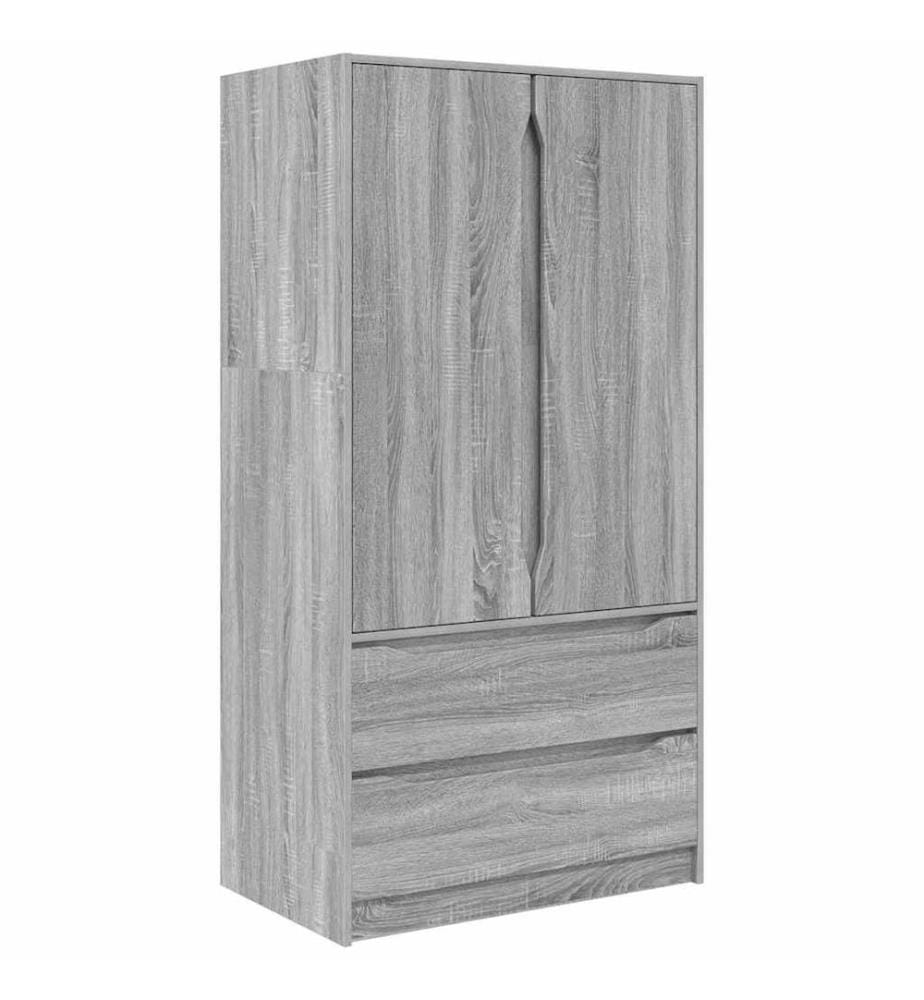 Armoire Gris Sonoma 79,5 x 49 x 156 cm Bois d'ingénierie