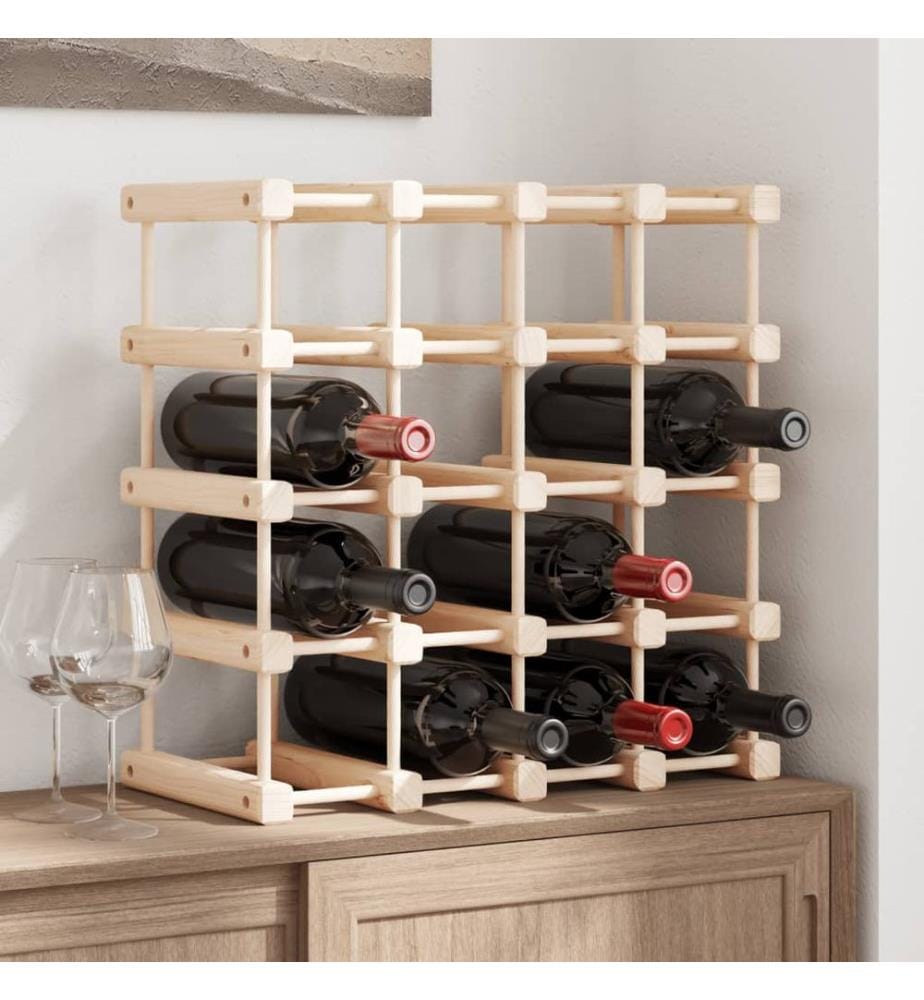 Weinregal für 20 Flaschen 46,5x23x46,5 cm Massivholz Kiefer