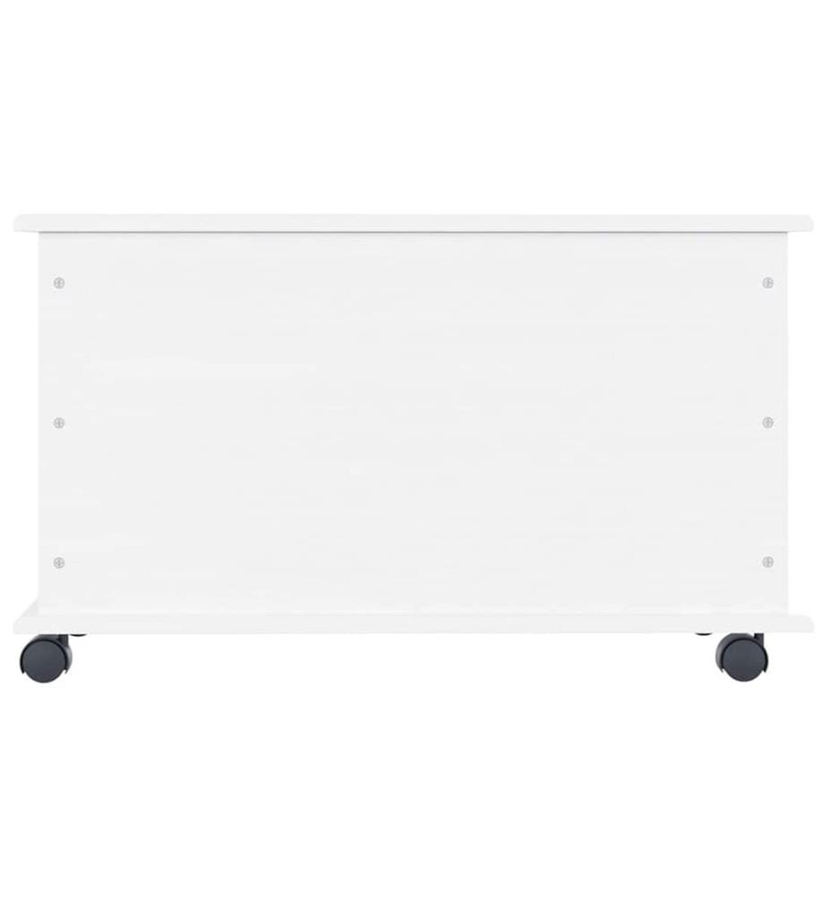 Truhe mit Rollen ALTA Weiss 73x39,5x43 cm Massivholz Kiefer