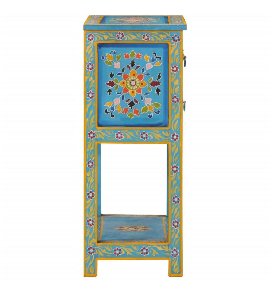 Buffet turquoise 55x30x76 cm bois massif de manguier